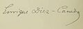 Firma de Enrique Díez-Canedo en 1910