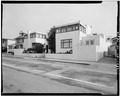 GENERAL VIEW FROM WEST, UNIT -1(RIGHT), UNIT - 3 (LEFT) - Horatio West Court Apartments, 140 Hollister Street, Santa Monica, Los Angeles County, CA HABS CAL,19-SANMO,1-1