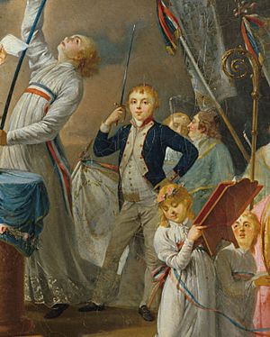 Archivo:Georges Washington de La Fayette in Le serment de La Fayette a la fete de la Federation 14 July 1790 French School 18th century