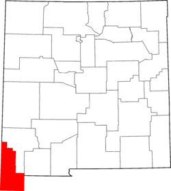 Map of New Mexico highlighting Hidalgo County.svg