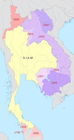 Archivo:Map of Siam (territorial cessions)