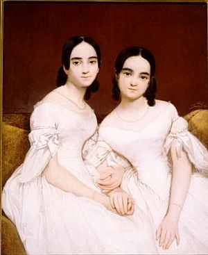 Archivo:Monvoisin, Pierre - Clarisse and Caroline Duchamp 1840