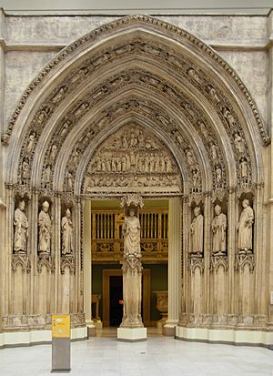 Archivo:Portal of the North Transept of the Cathedral of Saint-Andre at Bourdaux at CMArt