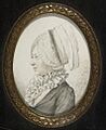 Portrait en miniature d'Isabelle de Charrière (1740-1805), femme de lettres - 2 mars 1781 - Bibliothècque de Genève (cropped)