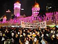 V for Merdeka flash mob protest on New Year's Eve