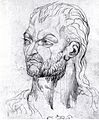 William Blake, Visionary Head of Owen Glendower, 1819