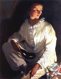 Archivo:Zinaida Serebryakova - self-portrait as Piero (1911)