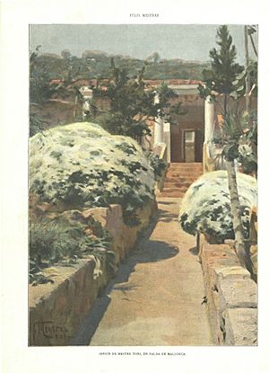 Archivo:1904, Álbum Salón, Jardín de Mestre Toni, en Palma de Mallorca, Félix Mestres