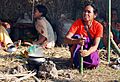 A Tiwa Women Preparing food