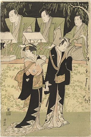 Acteurs Sawamura Sojuro III en Iwai Hanshiro IV als Jihei en Koharu-Rijksmuseum RP-P-1980-1.jpeg
