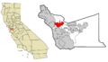 Alameda County California Incorporated and Unincorporated areas Castro Valley Highlighted