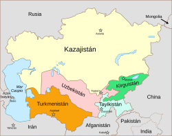 Archivo:Central Asia - political map 2008-es