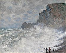 Claude Monet - Rough weather at Étretat - Google Art Project