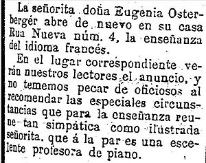 Archivo:Comentario Eugenia Osterberger-El Diario de Santiago-19-10-1875