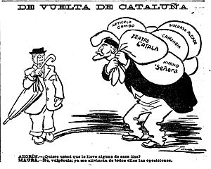 Archivo:De vuelta de Cataluña, de Tovar, El Liberal, 11 de noviembre de 1908