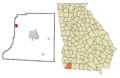 Decatur County Georgia Incorporated and Unincorporated areas Brinson Highlighted
