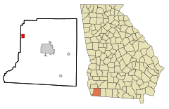Decatur County Georgia Incorporated and Unincorporated areas Brinson Highlighted.svg