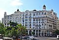 Edificis de la plaça de l'Ajuntament des del balcó. València