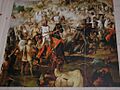Escenas de la Reconquista por las Ordenes Militares. Spanish Reconquest . Monasterio de Ucles.Cuenca .España.