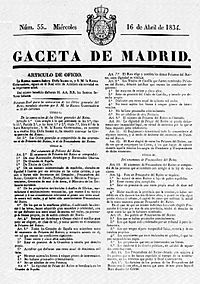 Estatuto Real 1834-Gaceta de Madrid.jpg