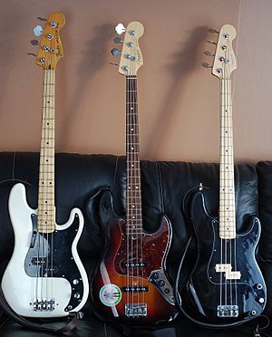 Archivo:Fender Precision Basses & Fender Jazz Bass (by Don Wright)