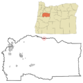 Linn County Oregon Incorporated and Unincorporated areas Mill City Highlighted
