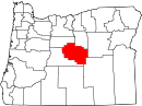 Map of Oregon highlighting Crook County.svg