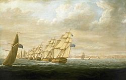 Archivo:Nelson's squadron at Cadiz