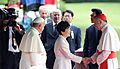 Park Geun-hye and Pope Francis and Pietro Parolin
