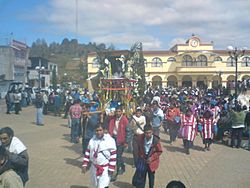 Procesion de Santo Tomas Apostol en Oxchuc, Chiapas..JPG