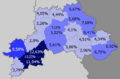 Russians in Mahilioŭskaja voblasć, Belarus (2009 census)