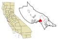 Santa Cruz County California Incorporated and Unincorporated areas Aptos Highlighted