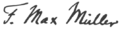 Signature of Friedrich Max Müller