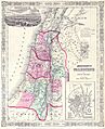 1864 Johnson Map of Israel, Palestine, or the Holy Land - Geographicus - Palestine-j-64