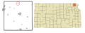 Brown County Kansas Incorporated and Unincorporated areas Reserve Highlighted
