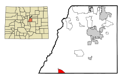 Douglas County Colorado Incorporated and Unincorporated areas Westcreek Highlighted.svg