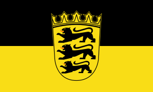 Flag of Baden-Württemberg (state, lesser arms)