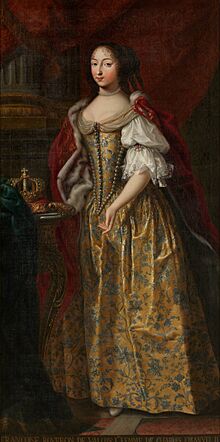 Françoise Madeleine d'Orléans (Duchess of Savoy) in Ducal regalia by an unknown artist.jpg