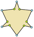 Hexagonal star d6 dodecagon