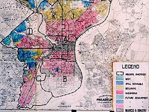Archivo:Home Owners' Loan Corporation Philadelphia redlining map