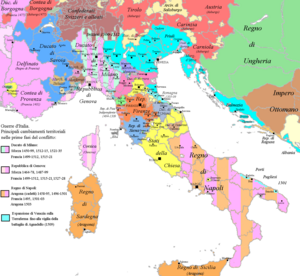 Archivo:Italia. Cambiamenti territoriali (1495-1535)