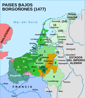 Archivo:Map Burgundian Netherlands 1477-es