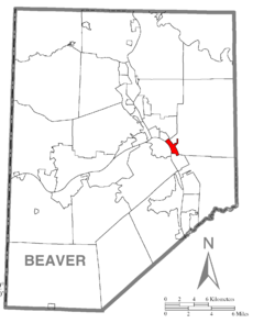 Map of Freedom, Beaver County, Pennsylvania Highlighted.png