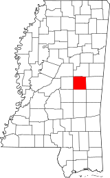 Map of Mississippi highlighting Neshoba County.svg