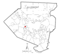 Map of Thornburg, Allegheny County, Pennsylvania Highlighted