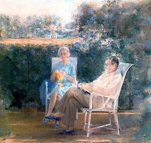 Archivo:Mis padres en el jardin