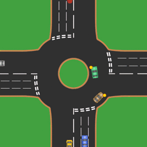 Archivo:NonUK Roundabout 8 Cars