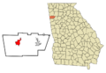 Polk County Georgia Incorporated and Unincorporated areas Cedartown Highlighted