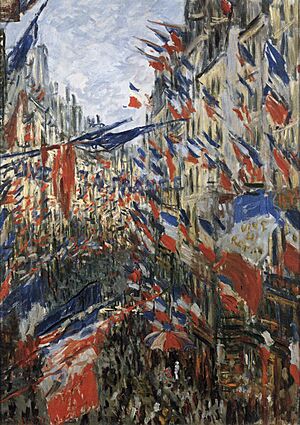 Archivo:Rue Saint-Denis with Flags by Claude Monet