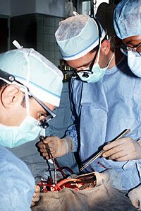 Archivo:Surgeon operating, Fitzsimons Army Medical Center, circa 1990